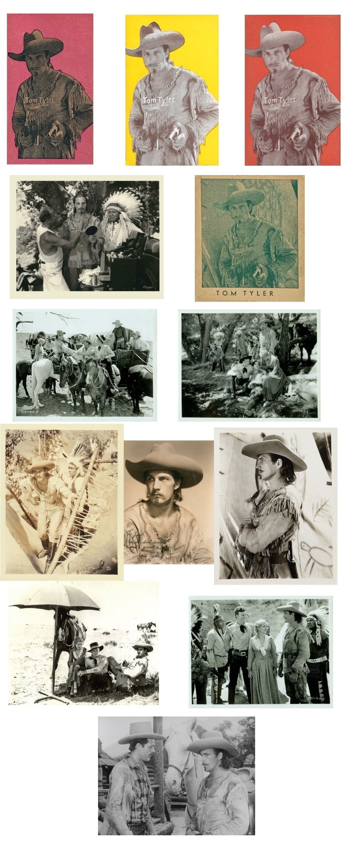 Battling with Buffalo Bill arcade cards film stills