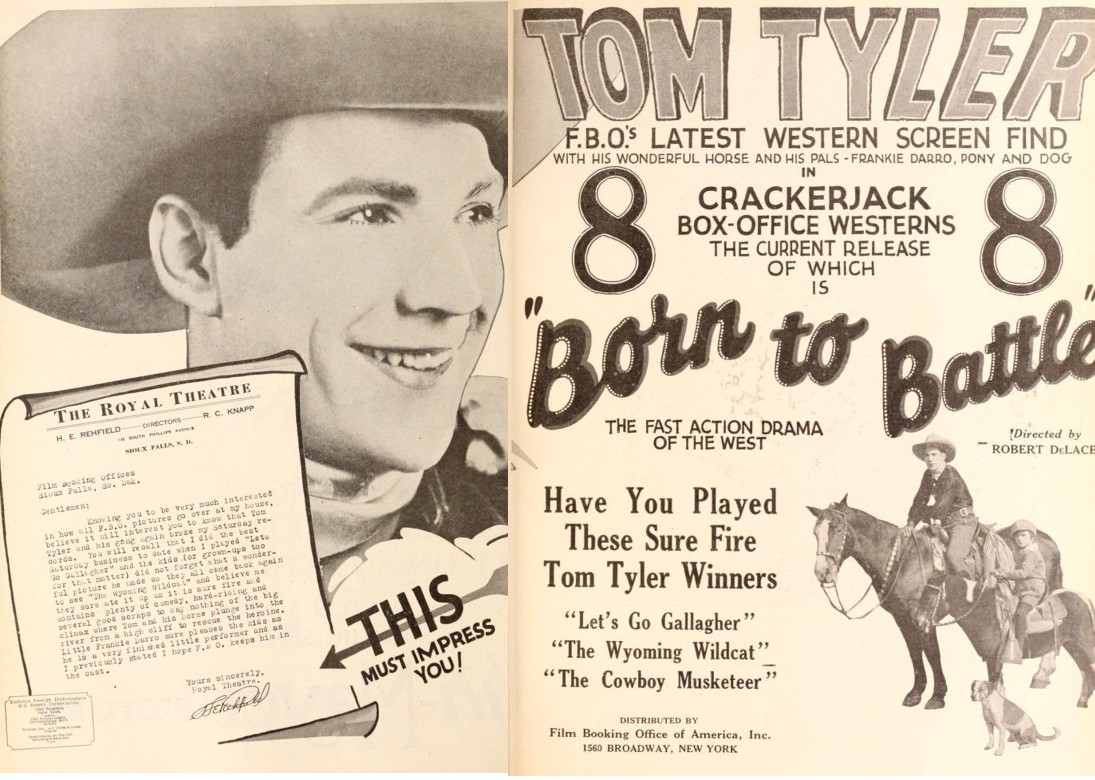 Born to Battle 1926 two page ad