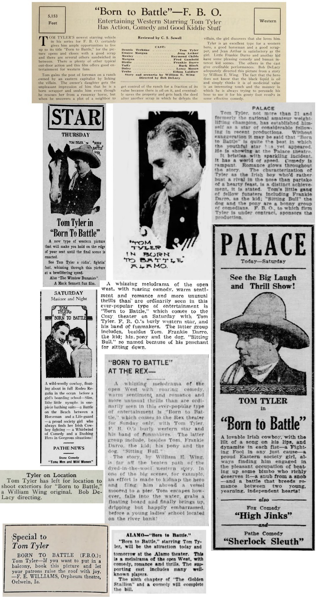 Born to Battle 1926 cinema ads and reviews