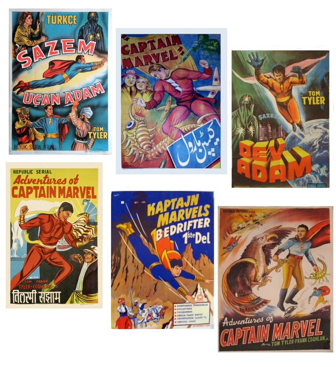 Adventures of Captain Marvel 2 Turkey one sheets 1 Pakistan one sheet 2 India one sheets