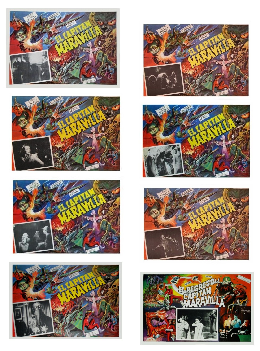 Adventures of Captain Marvel 8 Mexico lobby cards