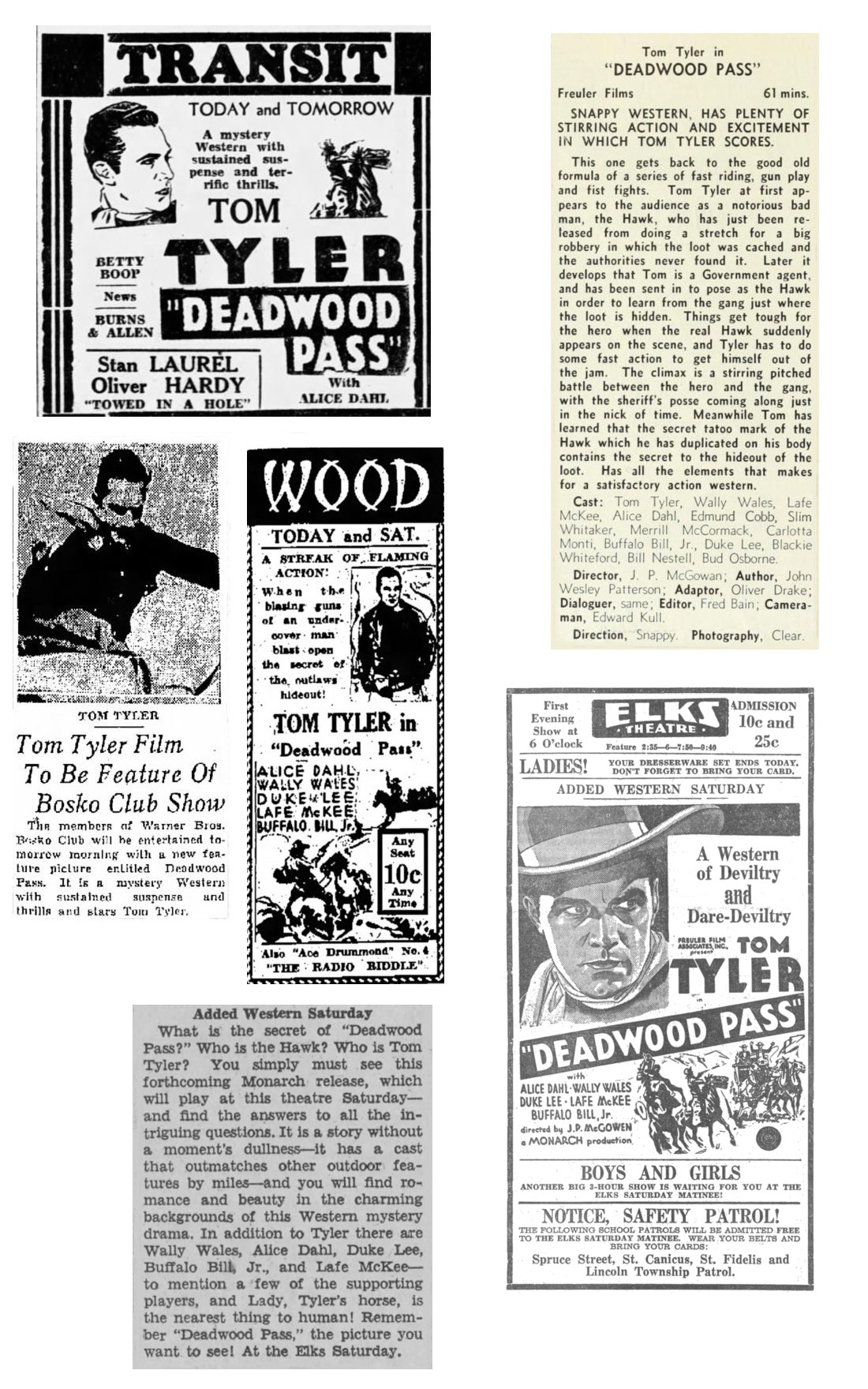 Deadwood Pass cinema ads film reviews