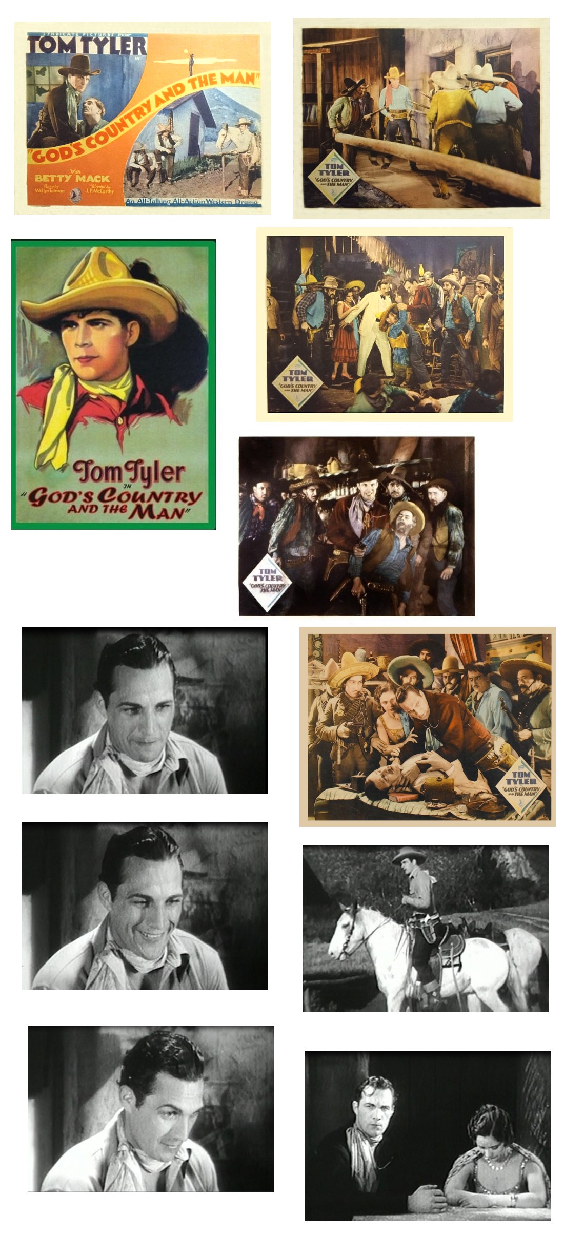 God's Country and the Man one sheet lobby cards screencaps