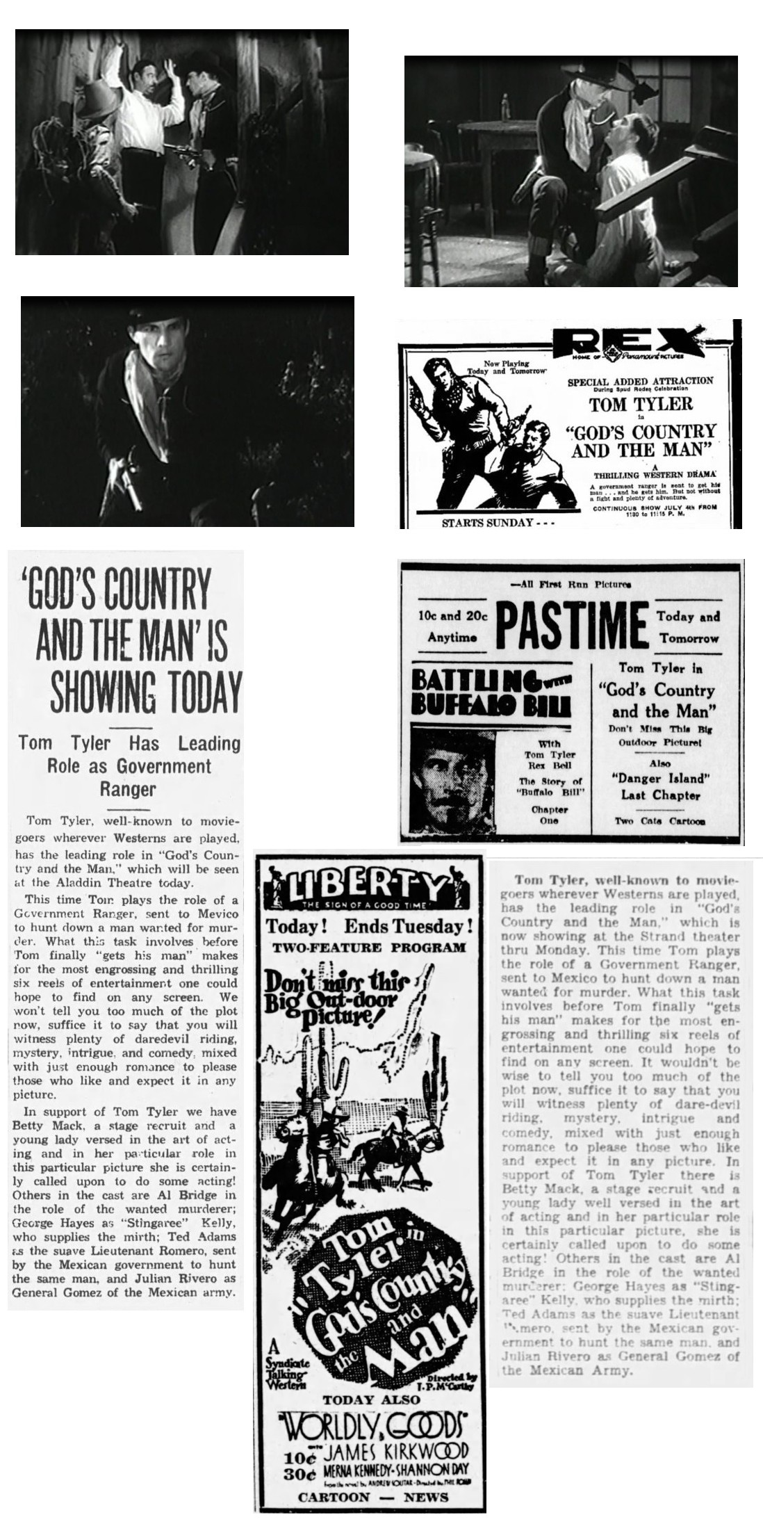 God's Country and the Man screencaps film reviews cinema ads