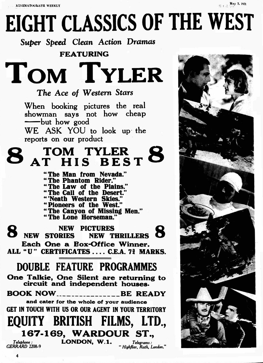 Tom Tyler Eight Classics of the West