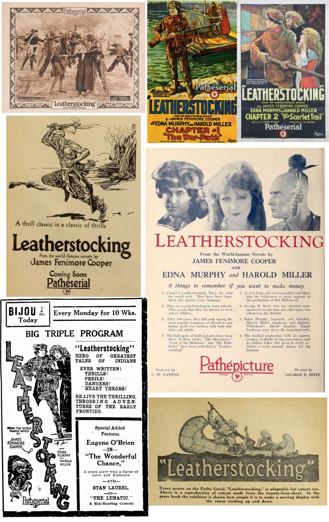 Leatherstocking film ads lobby card one sheets