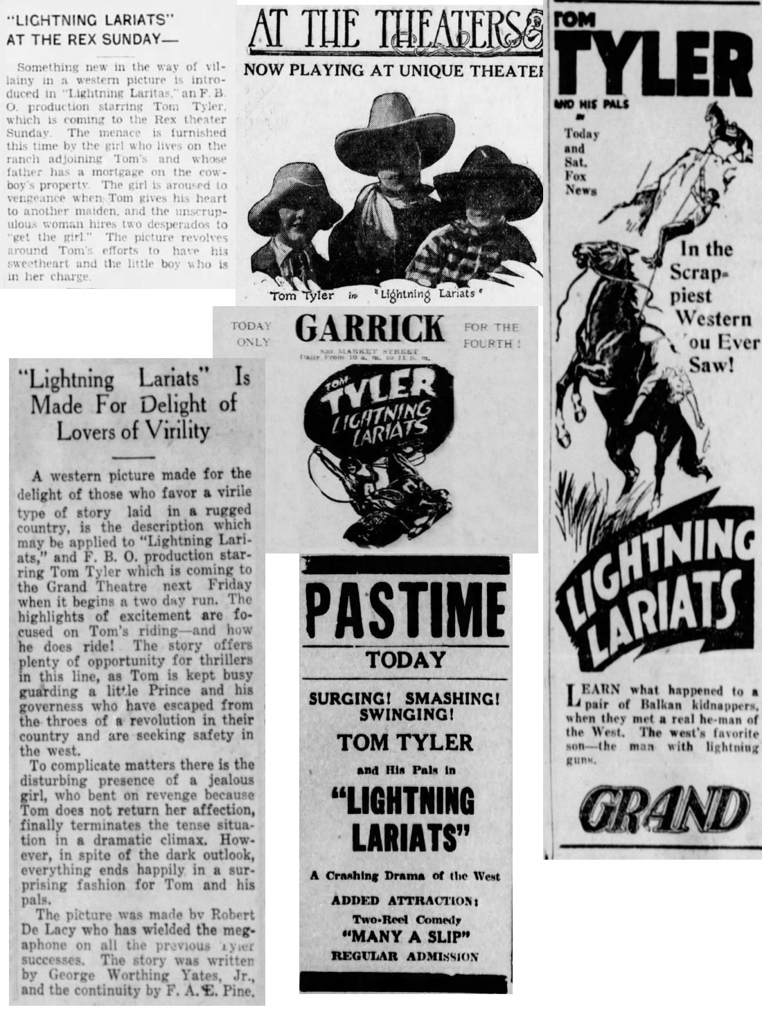 Lightning Lariats cinema ads film reviews