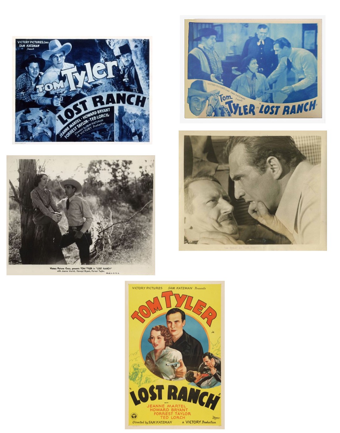 Lost Ranch lobby cards one sheet film stills