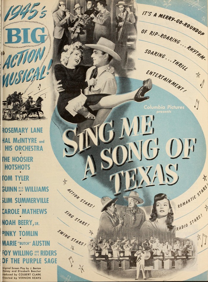 Sing Me a Song of Texas one page ad