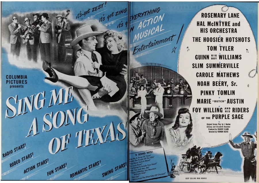 Sing Me a Song of Texas two page ad