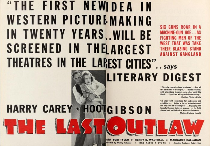 The Last Outlaw two page ad