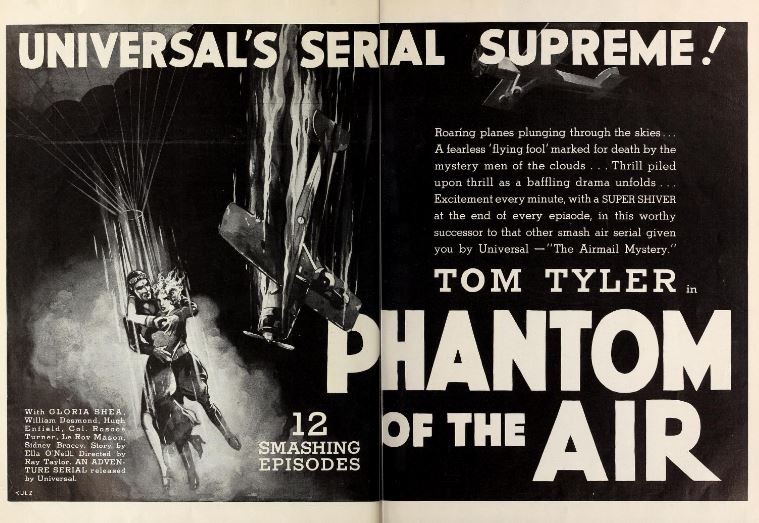 The Phantom of the Air two page ad