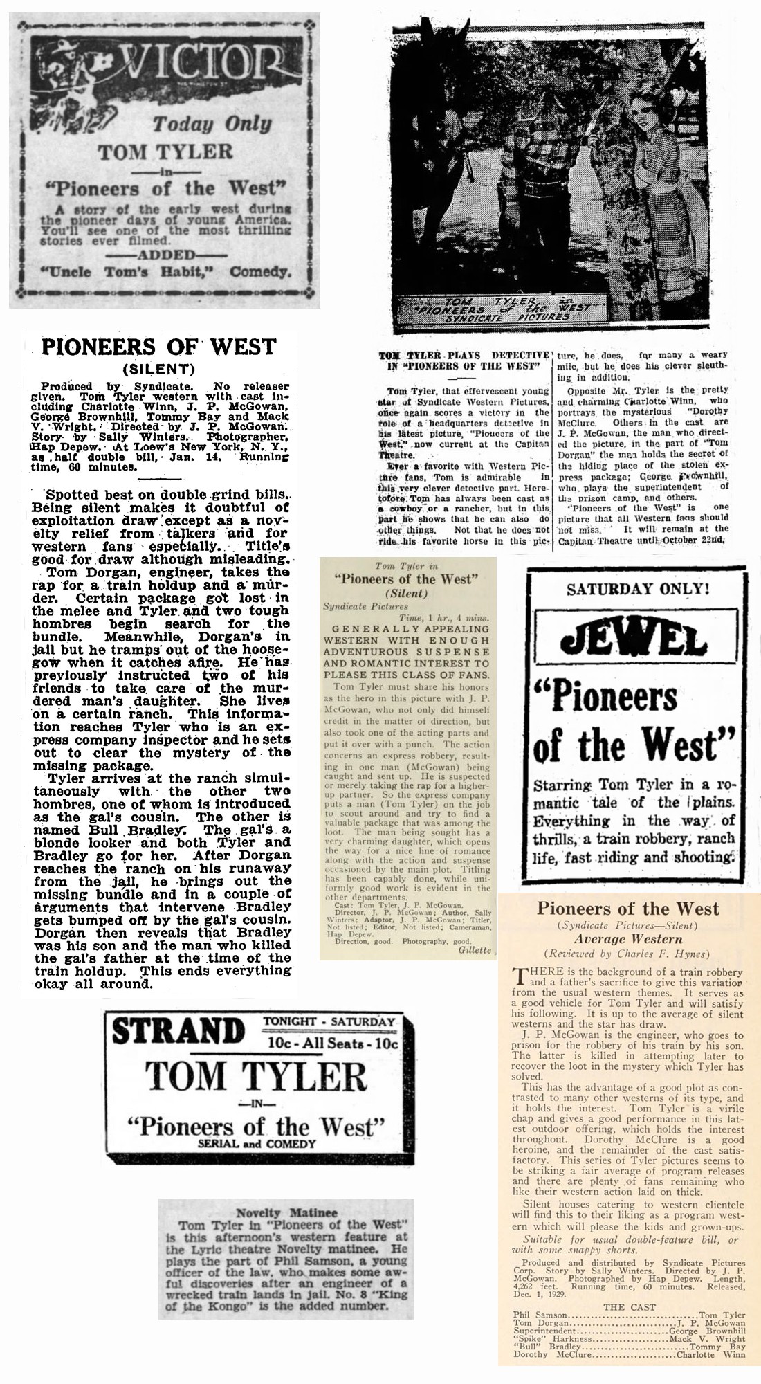 Pioneers of the West cinema ads film reviews