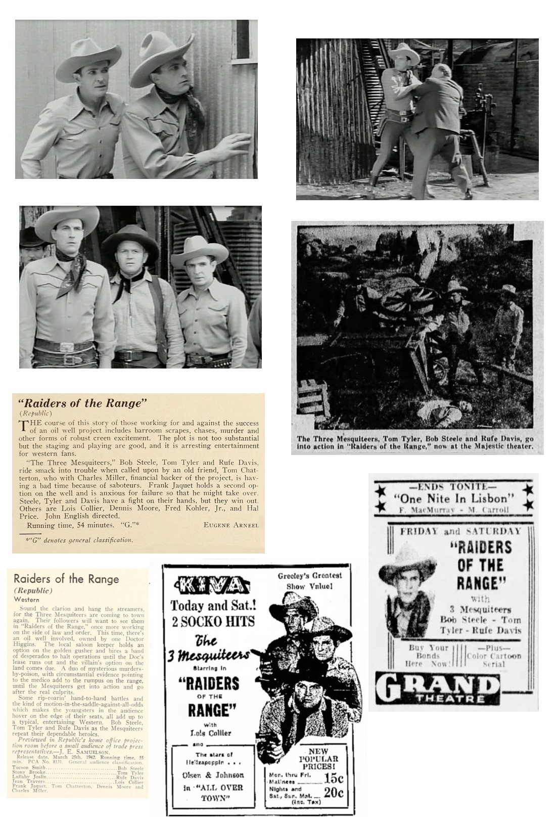 Raiders of the Range screencaps cinema ads film reviews