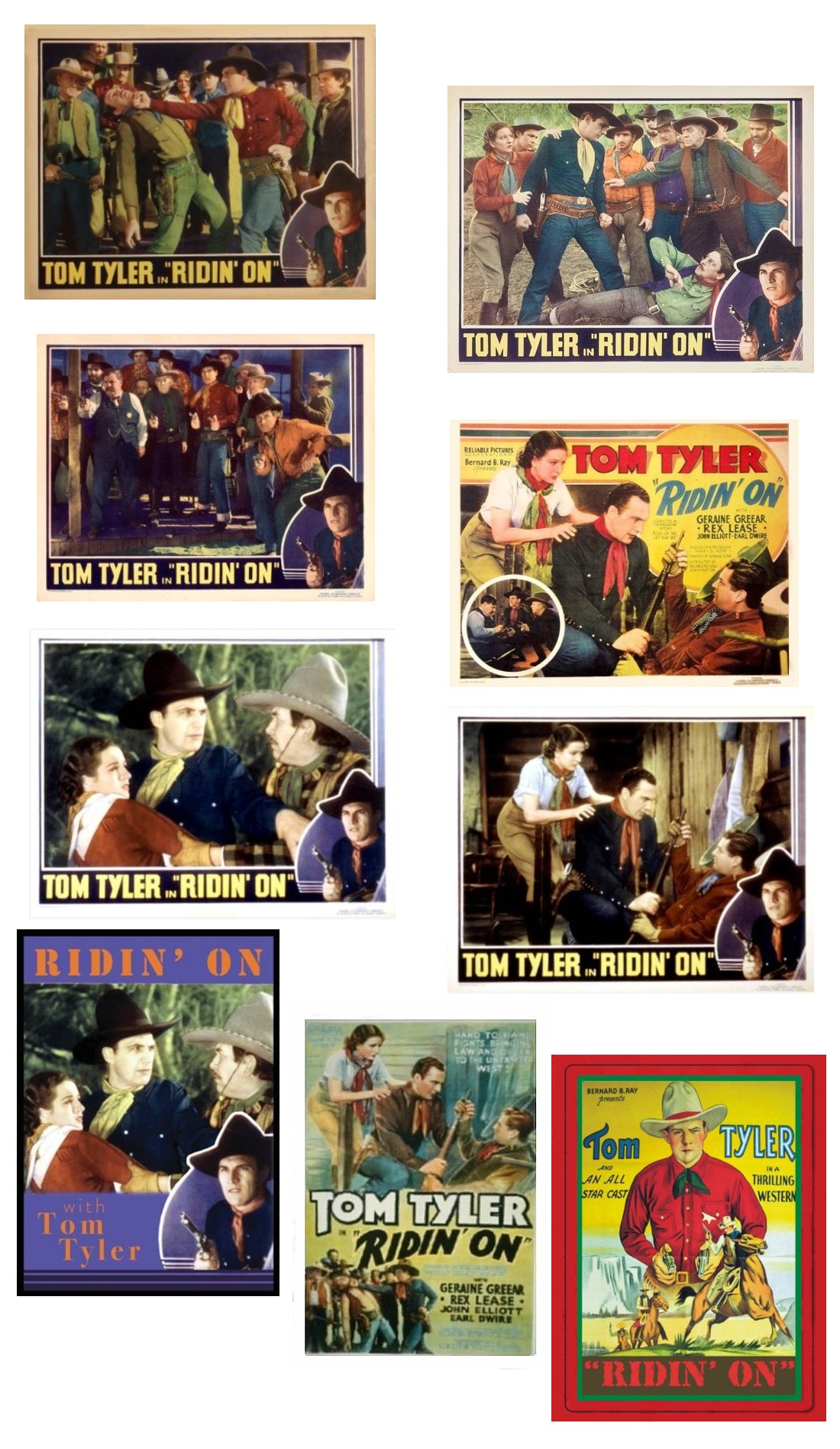 Ridin' On lobby cards one sheets