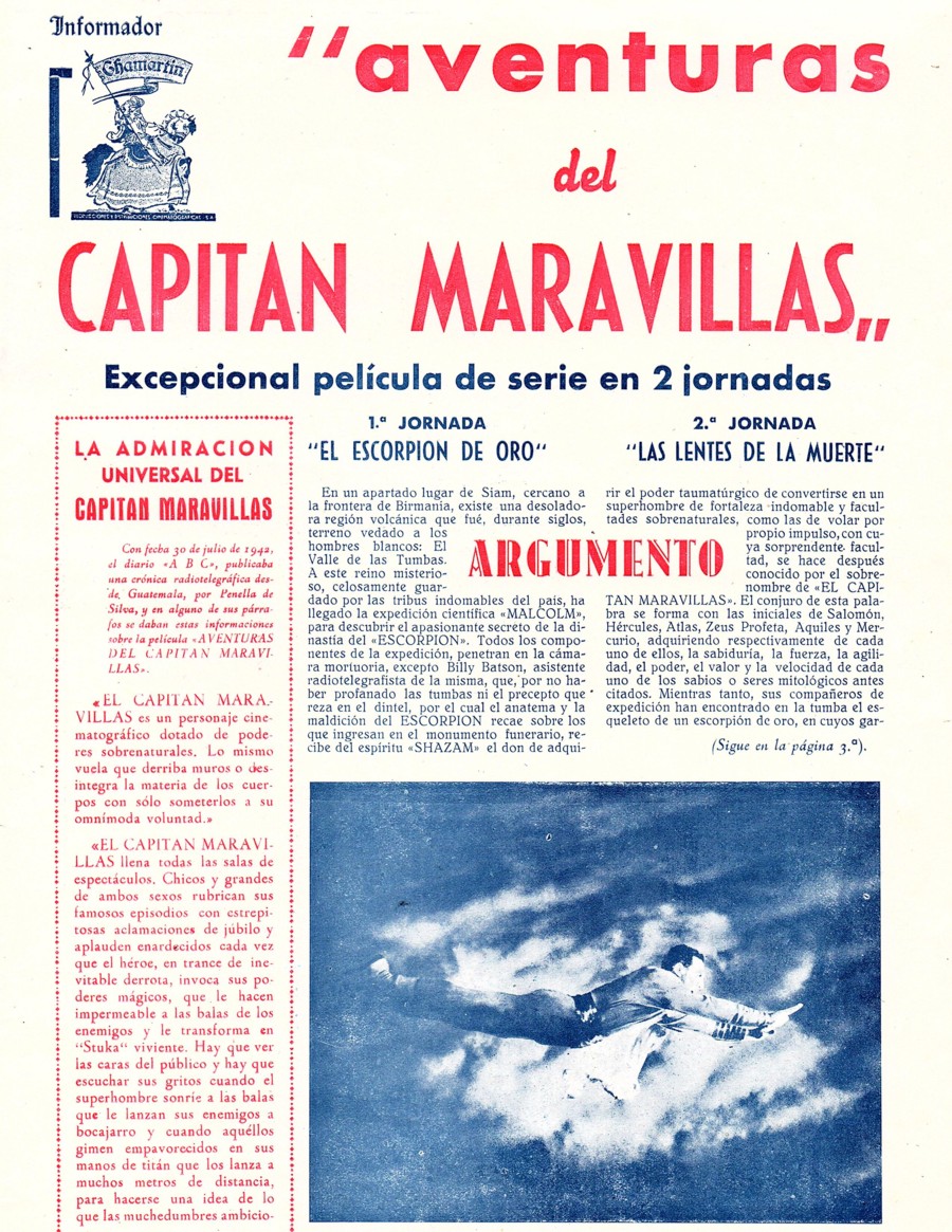 Adventures of Captain Marvel Spain presskit