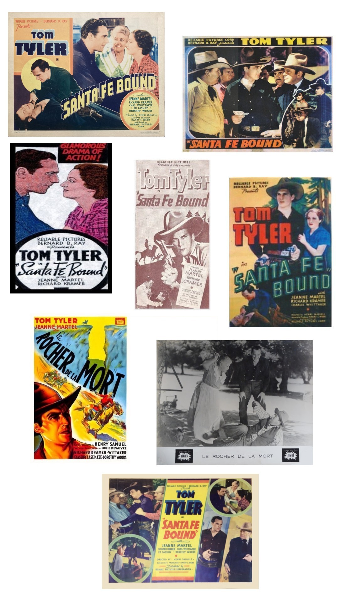 Santa Fe Bound lobby cards one sheets insert