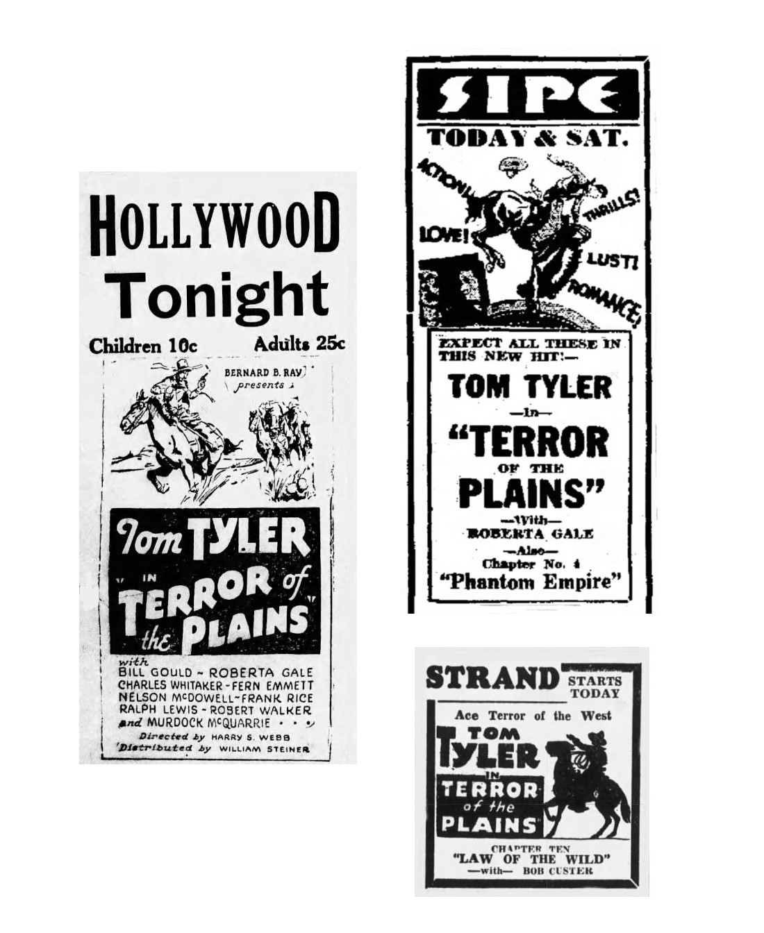 Terror of the Plains cinema ads