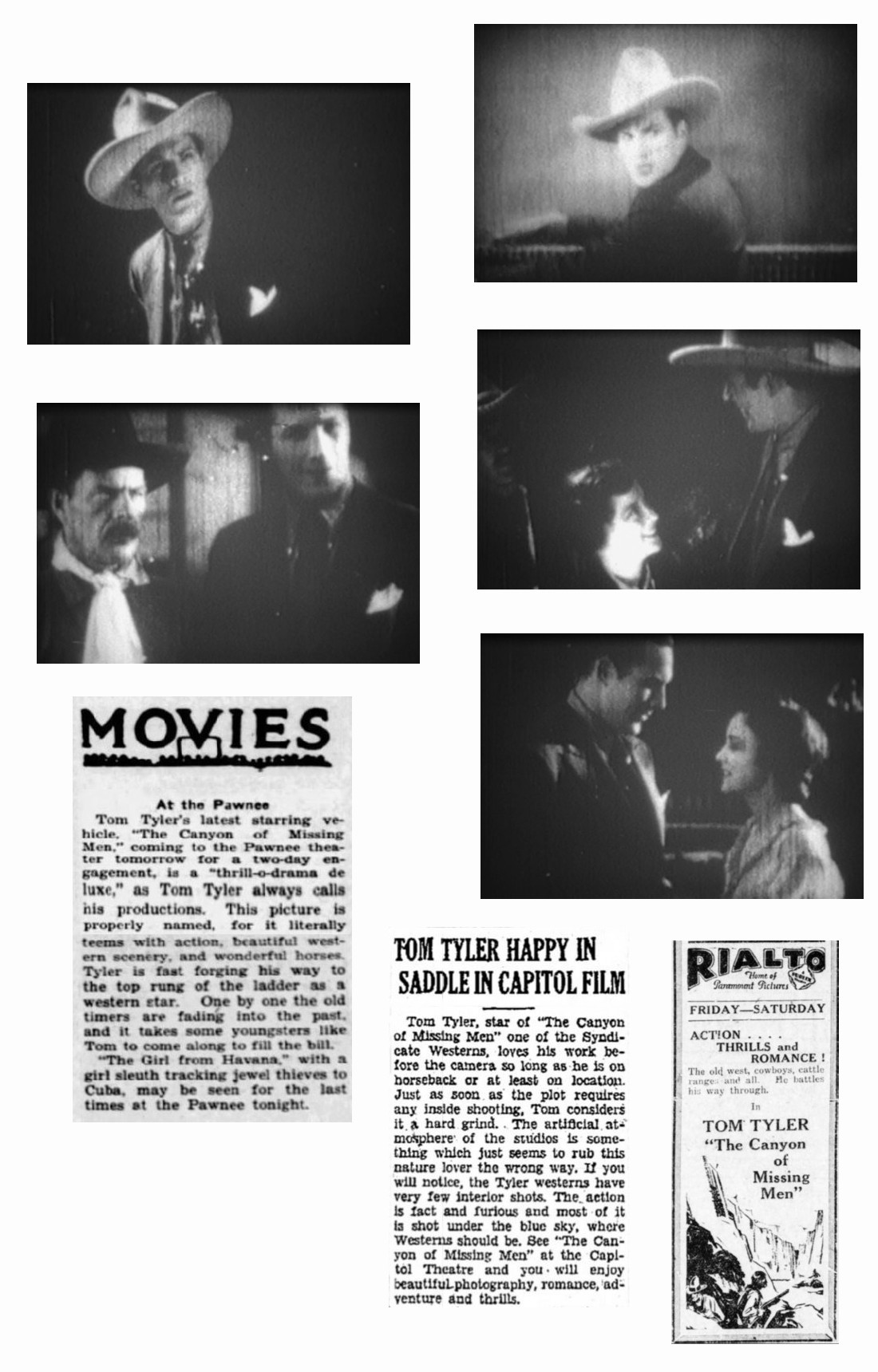 The Canyon of Missing Men screencaps cinema ads film reviews