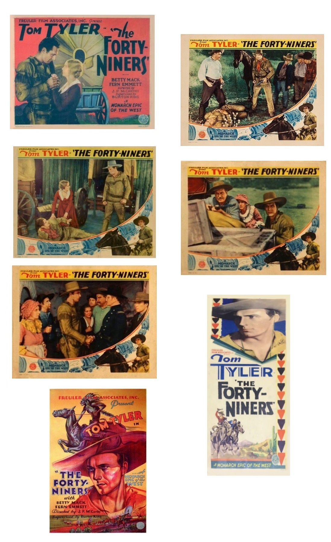 The Forty-Niners lobby cards one sheet
