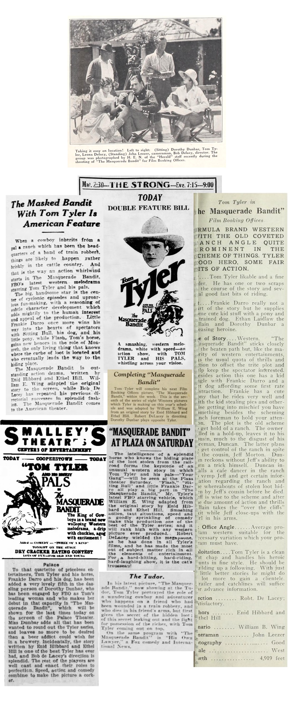 The Masquerade Bandit pictures cinema ads news items reviews