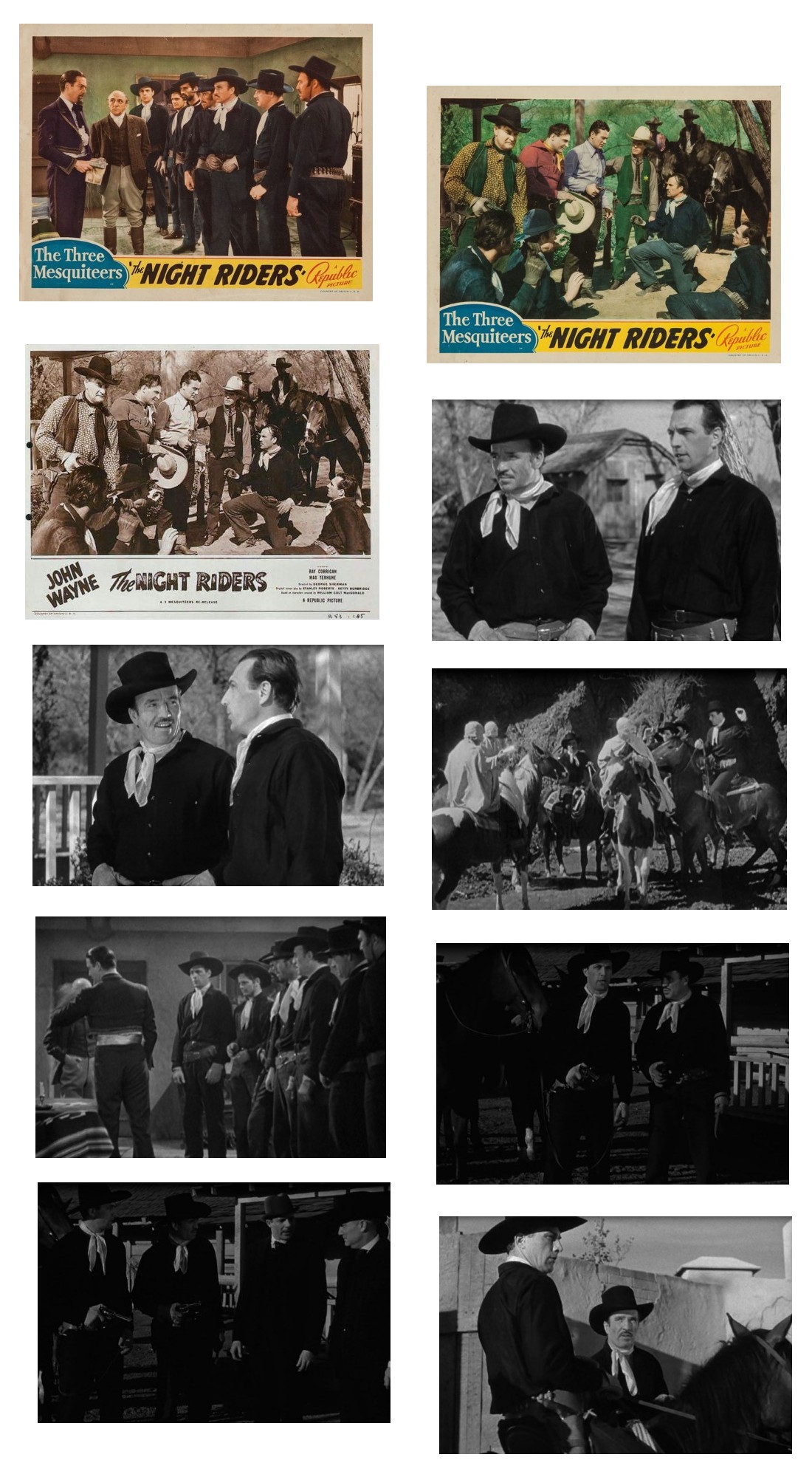 The Night Riders lobby cards film still screencaps