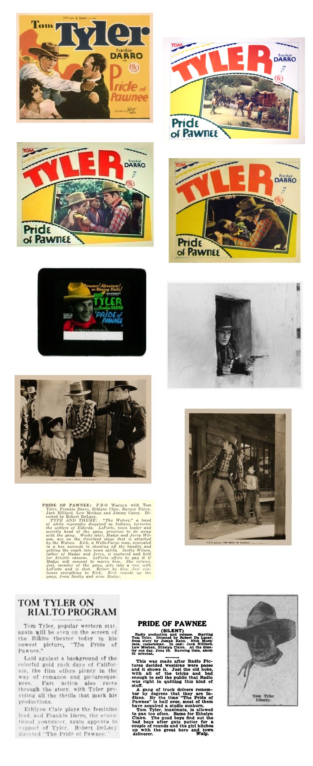 The Pride of Pawnee film stills lantern slide film reviews lobby cards