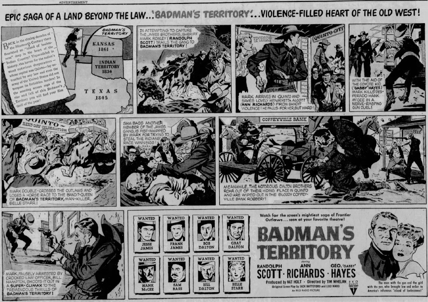 Badman's Territory comics advertisement