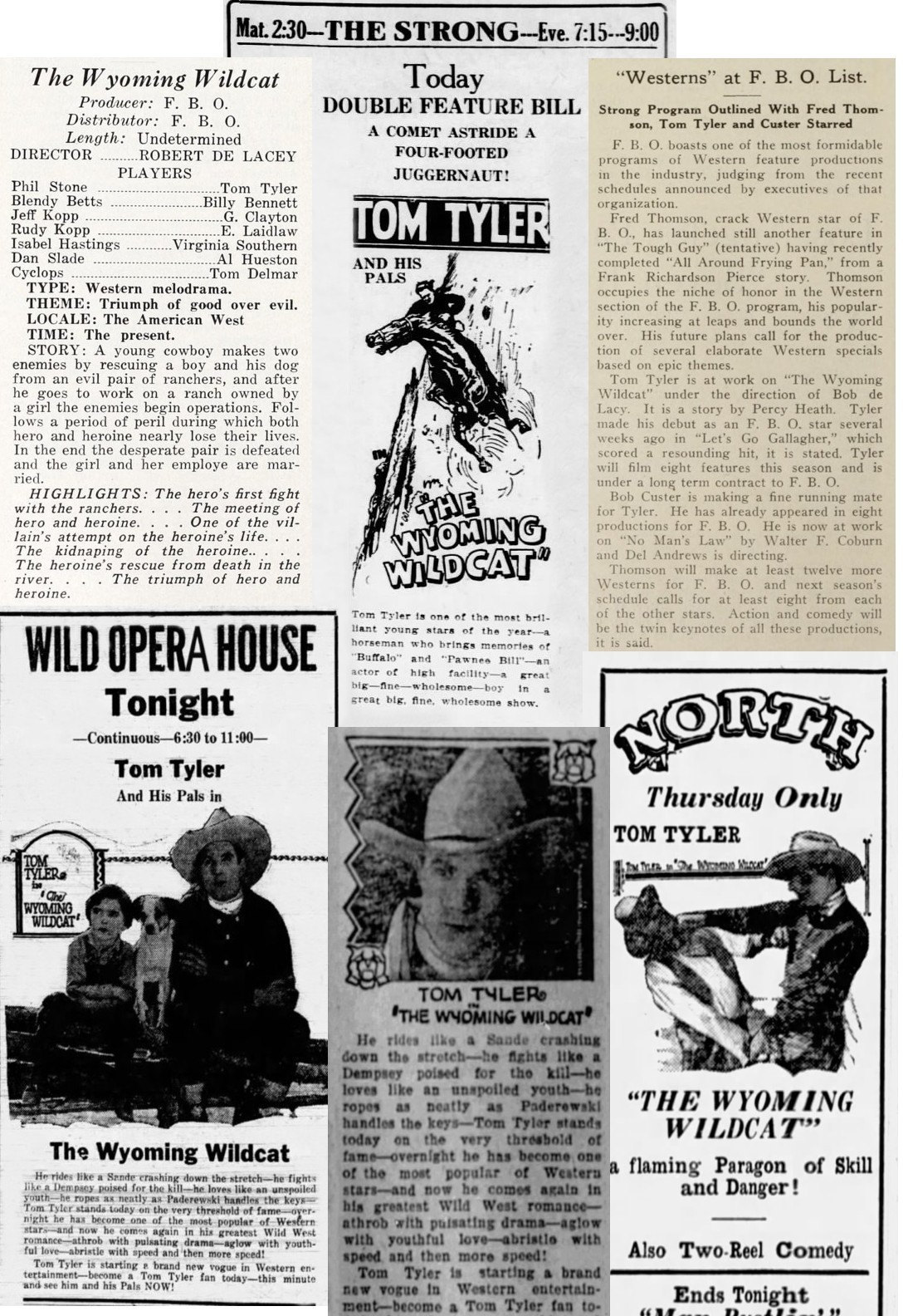 The Wyoming Wildcat cinema ads film reviews