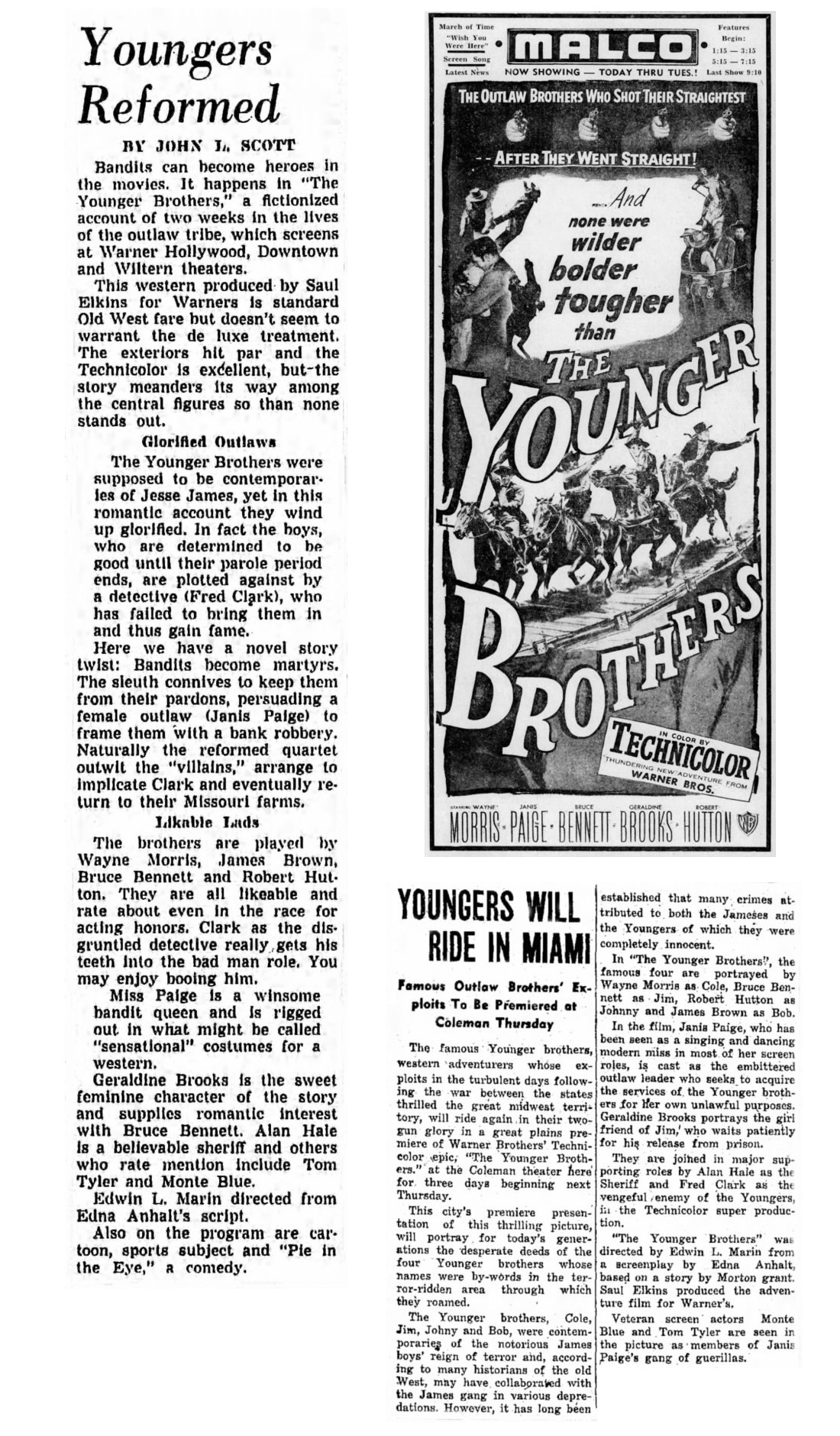 The Younger Brothers cinema ad film reviews