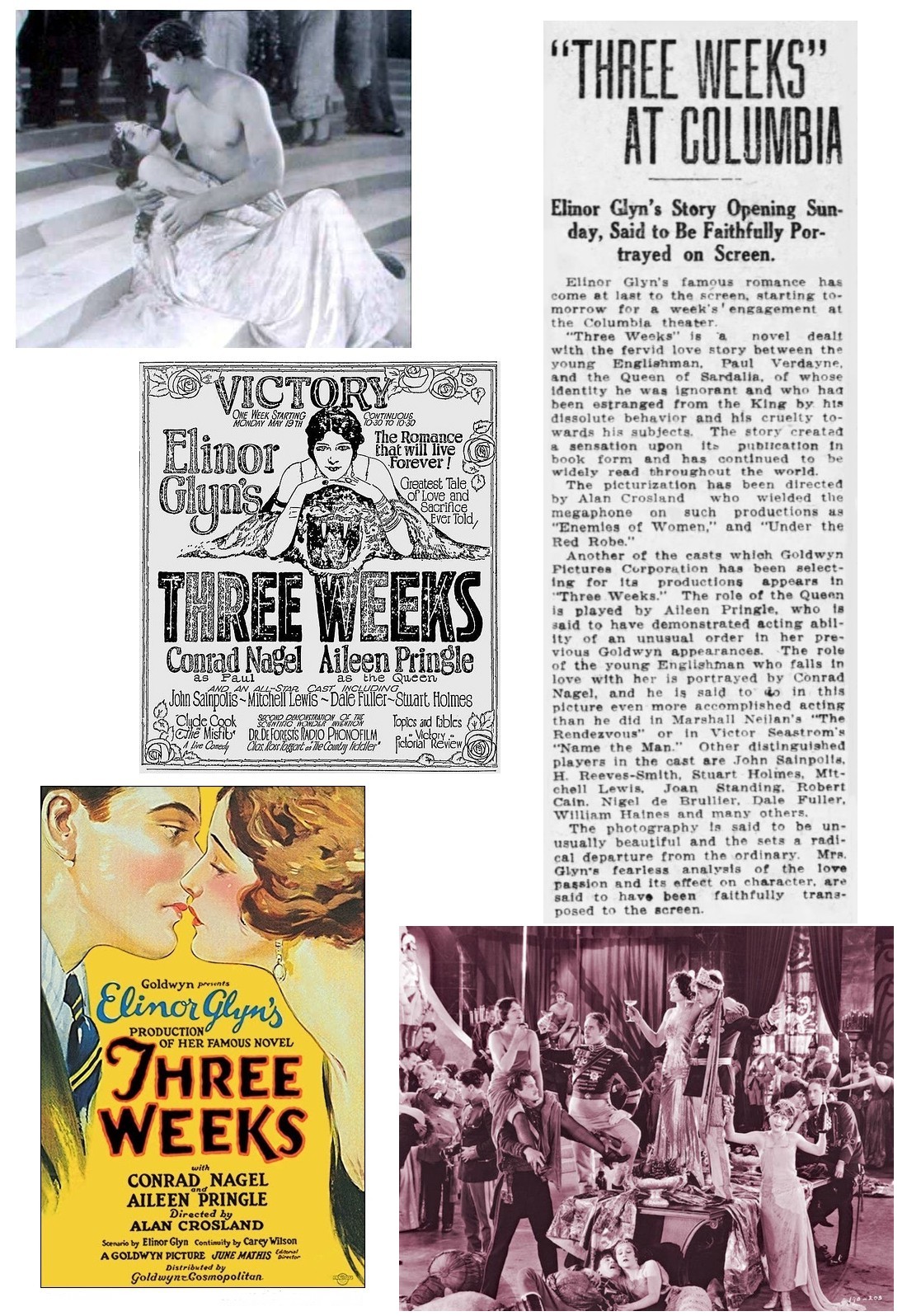 Three Weeks picture of Tom Tyler one sheet film review cinema ad