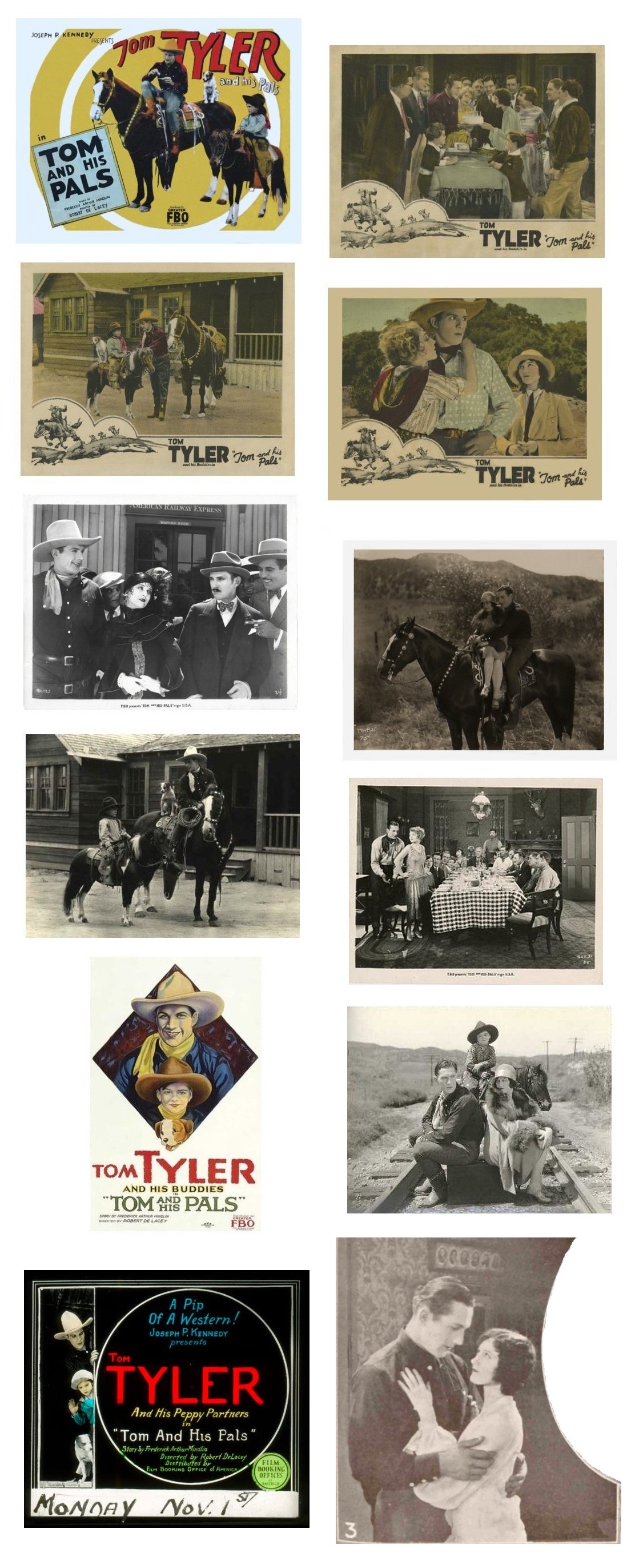 Tom and His Pals one sheet film stills lobby cards