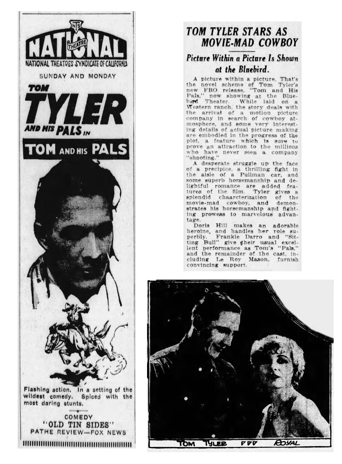 Tom and His Pals film reviews cinema ads synopses