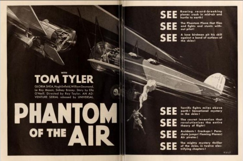 The Phantom of the Air two page ad