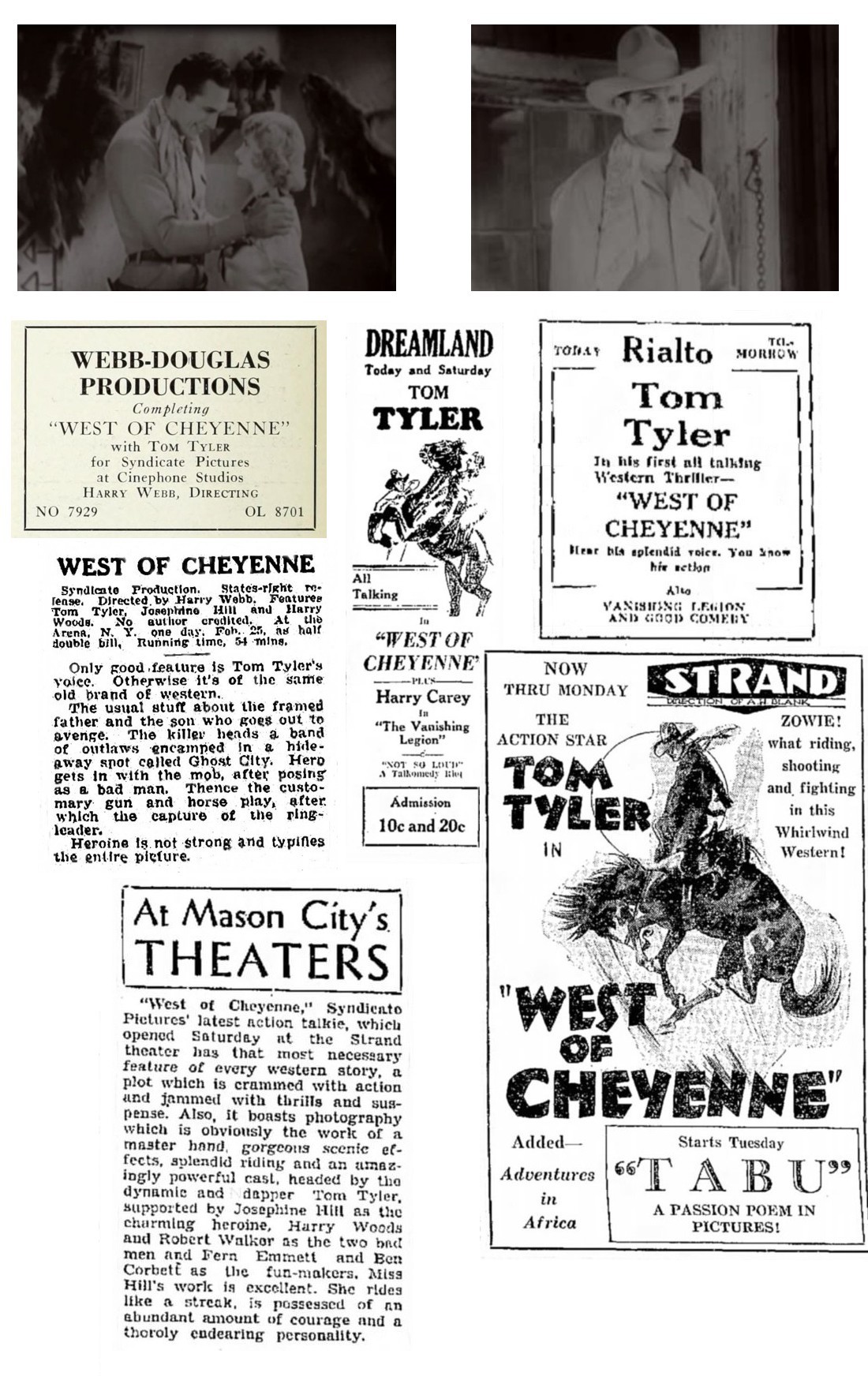 West of Cheyenne screencaps film reviews cinema ads