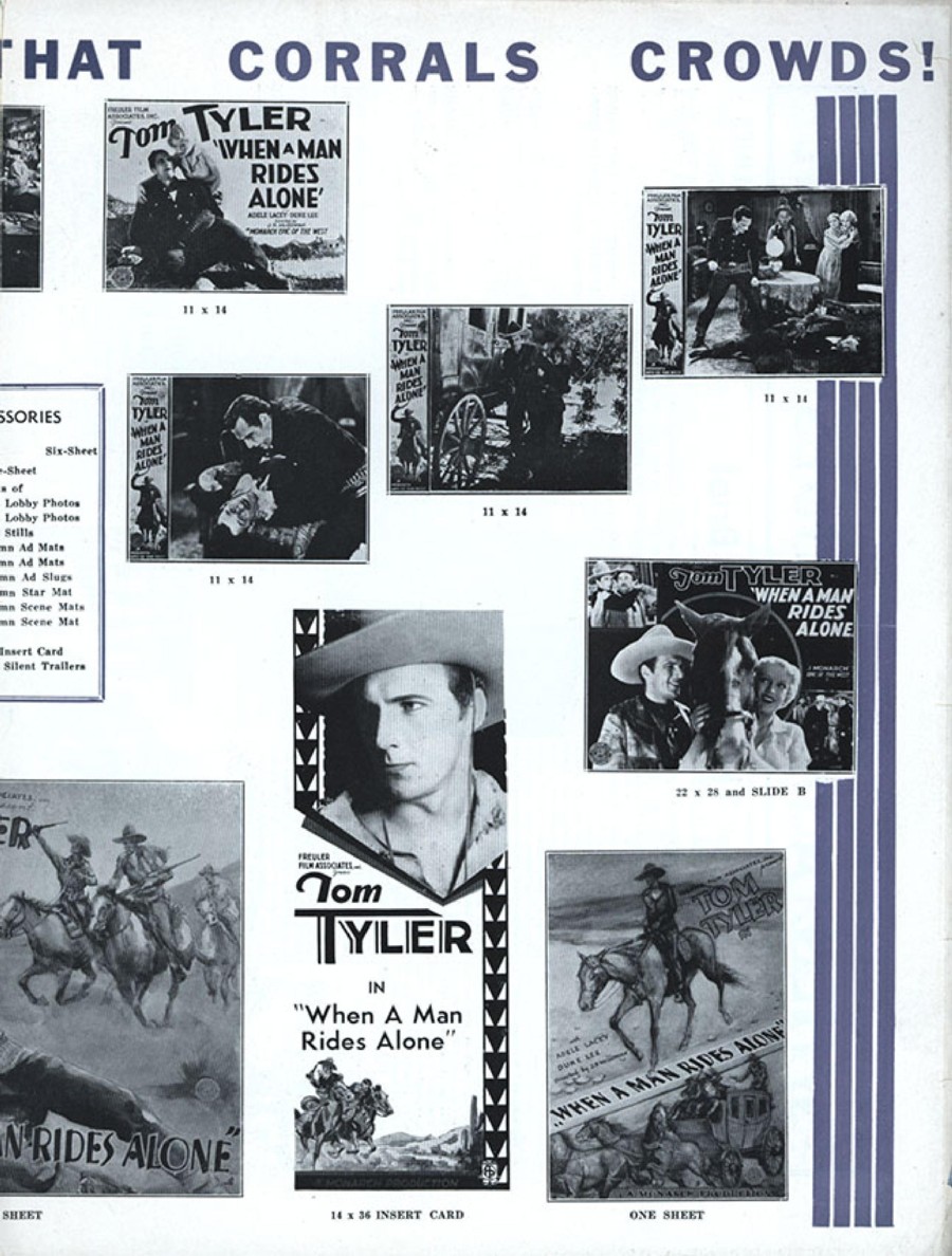 When A Man Rides Alone pressbook