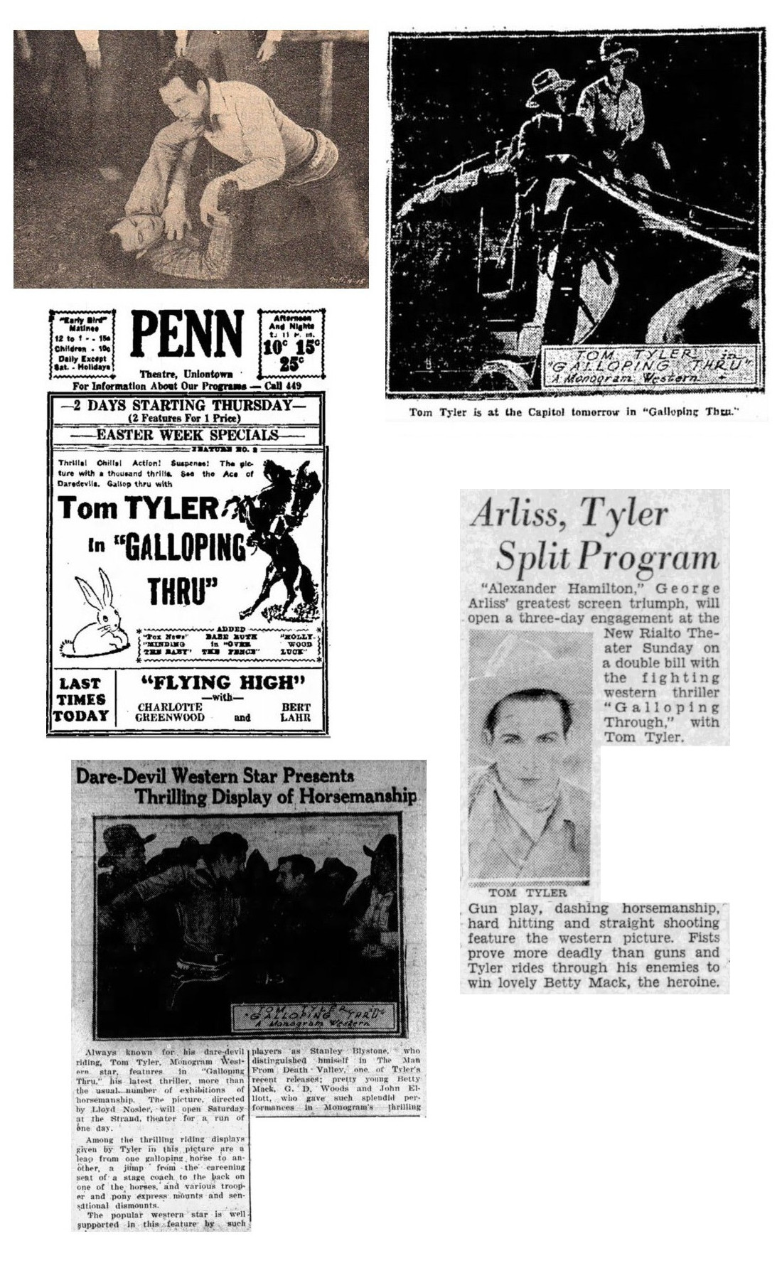 Galloping Thru cinema ads film reviews