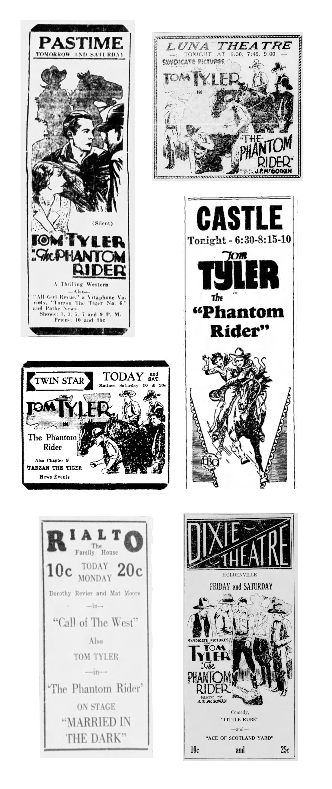 The Phantom Rider cinema ads
